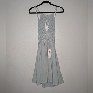 Ecowish Sage Green Fairycore Whimsical Ethereal Fit And Flare Mini Dress XL NWT